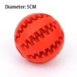 Natural Rubber Dog Chew Toy: Tooth Cleaning Treat Ball, Extra-Tough Interactive Elasticity Ball (5cm), Pet Product