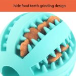 Natural Rubber Dog Chew Toy: Tooth Cleaning Treat Ball, Extra-Tough Interactive Elasticity Ball (5cm), Pet Product