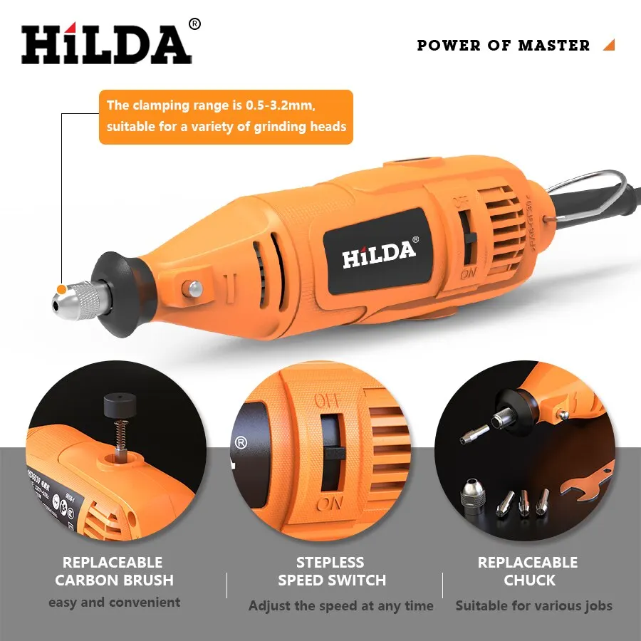 Electric Mini Drill Grinder: Engraving Pen with Rotary Tool Grinding Machine Accessories