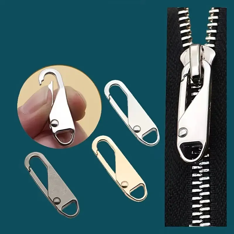 10 Pcs Zipper Slider Puller: Instant Zipper Repair Bag Replacement Buckles for Travel Bags, Suitcases, DIY Sewing Craft