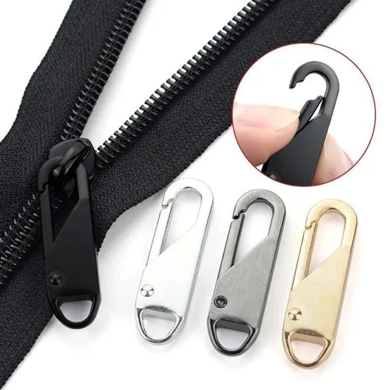 10 Pcs Zipper Slider Puller: Instant Zipper Repair Bag Replacement Buckles for Travel Bags, Suitcases, DIY Sewing Craft