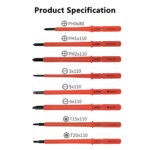 10PCS Insulated Screwdriver Set: Interchangeable Plum Blossom Head and Slotted Head