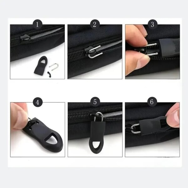 70006-deokfr.jpg 10pcs Replacement Zipper Puller Set: Suitable for Bags, Suitcases, Backpacks, Tents