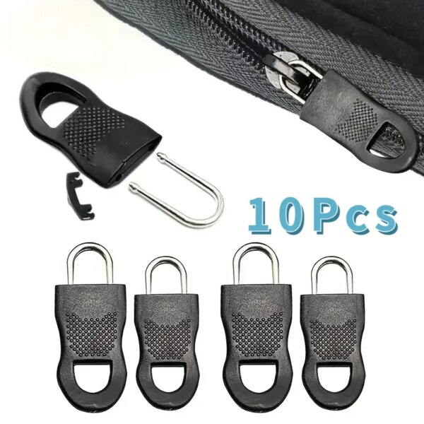 70006-ewhix2.jpg 10pcs Replacement Zipper Puller Set: Suitable for Bags, Suitcases, Backpacks, Tents
