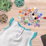 Five Claw Buckle Clamp Set: Invisible Color Metal Buckle for Baby's Clothes, Shoes, and Bags. Includes Snap Button Plier Tool