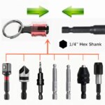 Upgrade, Push to Unlock, Hex Shank Bits Holder: Lightweight 12pcs Set