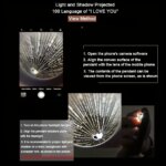 Projection Necklace Set: 100 Languages Heart Pendant