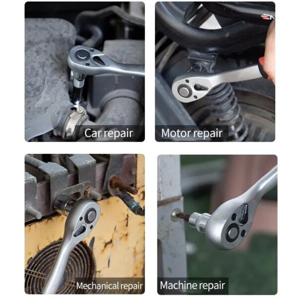 Ratchet Wrench: 24-Tooth Drive, Multi-function