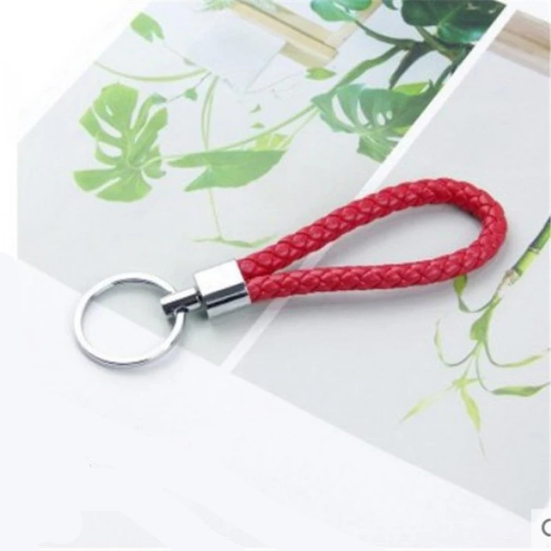 Anti-lost Car Keychain: Leather Braided Rope