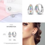 Women Original Charm Moon and Stars Sterling Silver Earrings