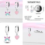 Women Original Charm Moon and Stars Sterling Silver Earrings