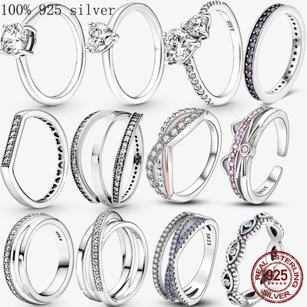 70543-u5sqdo.jpg Authentic Princess Tiara Crown Ring: Sparkling Love Heart, 925 Silver