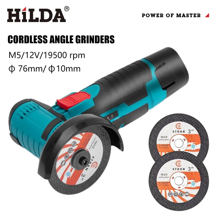 HILDA 12v Mini Angle Grinder: Rechargeable Power Tool