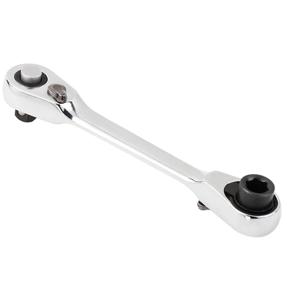 STONEGO Mini Double Headed Ratchet Wrench: 1/4 Inch Drive