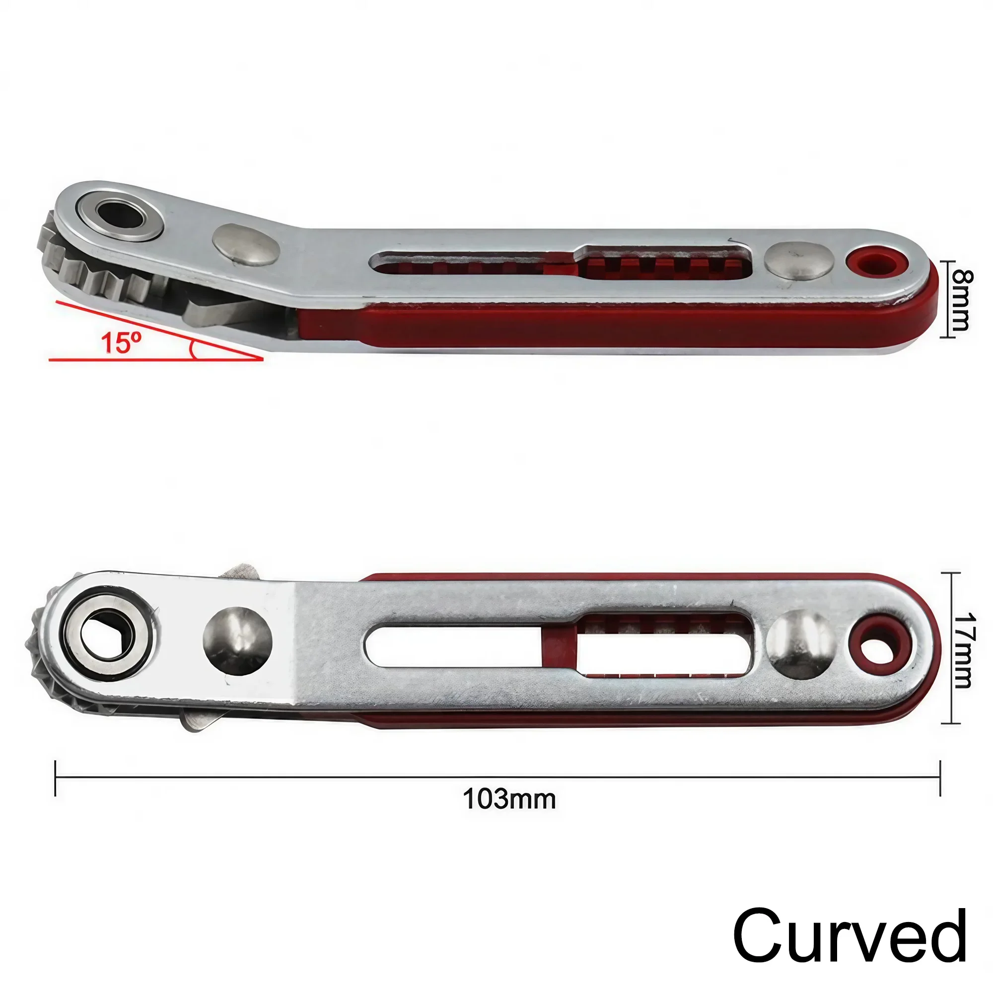 STONEGO Mini Double Headed Ratchet Wrench: 1/4 Inch Drive