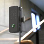 Bluetooth Glass Door Smart Lock: Fingerprint & App Control