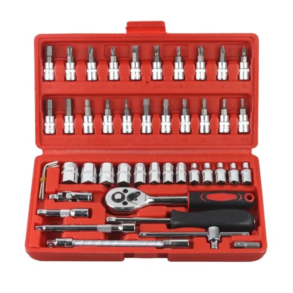 71414-yvjnzf.jpg 46pcs Car Repair Tool Kit: Socket Set & Ratchet Wrench