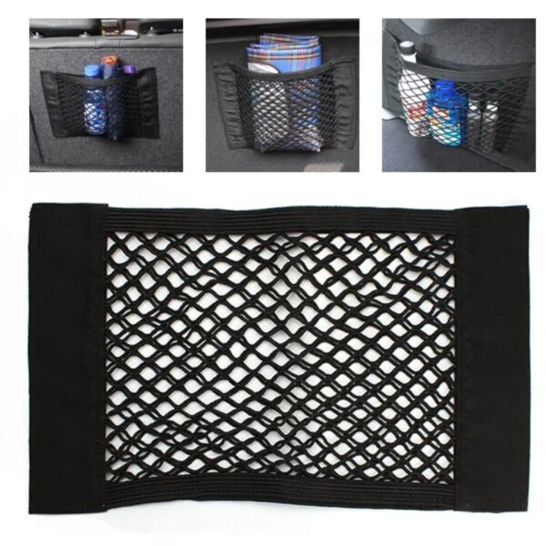 71446-mhrbwh.jpg Car Rear Mesh Trunk Seat Organizer: Universal Storage