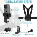 Adjustable Phone Clip Holder: Chest Strap Accessory