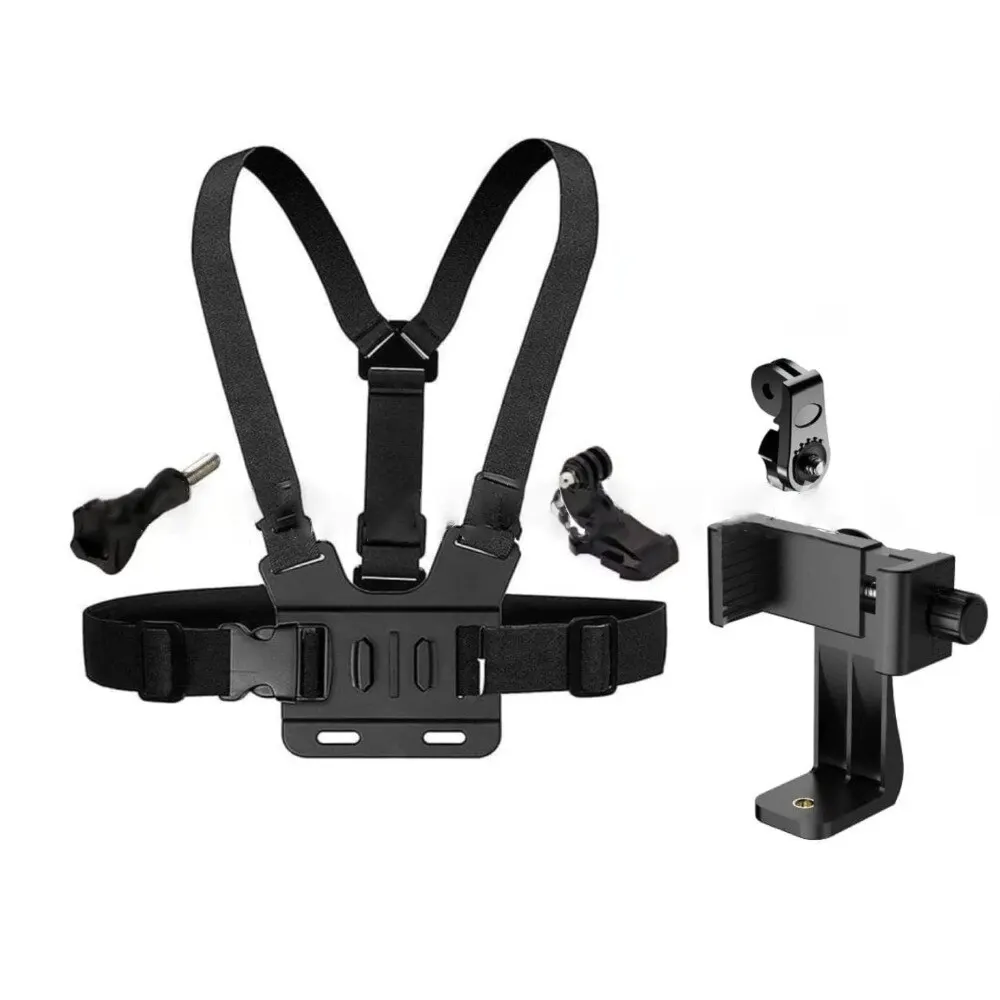 Adjustable Phone Clip Holder: Chest Strap Accessory