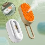 Portable Electric Spray Cat Hair Brush: Retractable Handle, Dog Massage Comb for Pet Hair Removal and Grooming