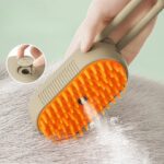 Portable Electric Spray Cat Hair Brush: Retractable Handle, Dog Massage Comb for Pet Hair Removal and Grooming