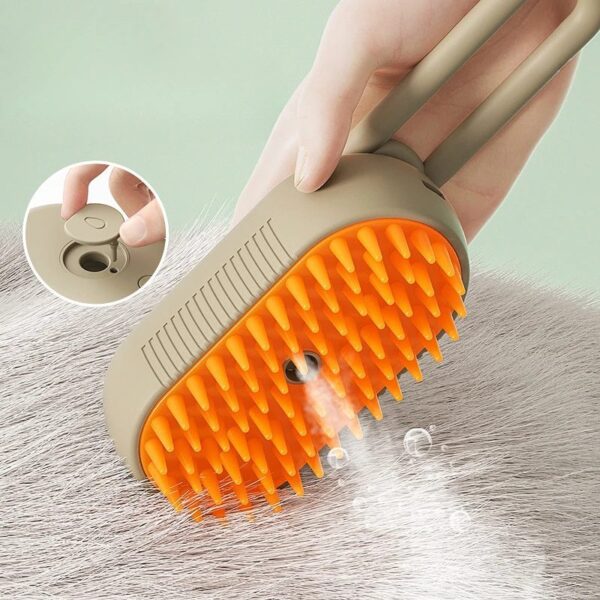 Portable Electric Spray Cat Hair Brush: Retractable Handle, Dog Massage Comb for Pet Hair Removal and Grooming