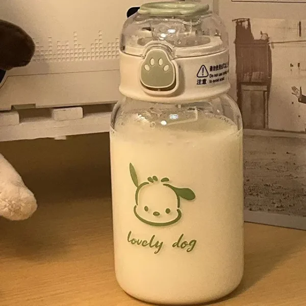 480Ml-Sanrio-Hello-Kitty-Water-Bottle-Transparent-Straw-Water-Bottle-Diy-Anime-Kuromi-Cinnamoroll-Plastic-Cups.jpg_640x640.jpg_ Hello Kitty Water Bottle Transparent (480ml) - Straw, Anime Characters