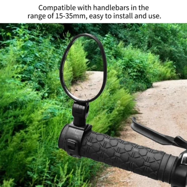 Adjustable-Rotate-Bicycle-Auxiliary-Rearview-Mirror-Handlebar-Mount-Wide-Angle-Convex-Mirror-Cycling-Rear-View-Mirrors.jpg_ (2) Adjustable Rotation Bike Mirror (Wide-Angle) - Handlebar Mount, Auxiliary Rearview Convex Mirror