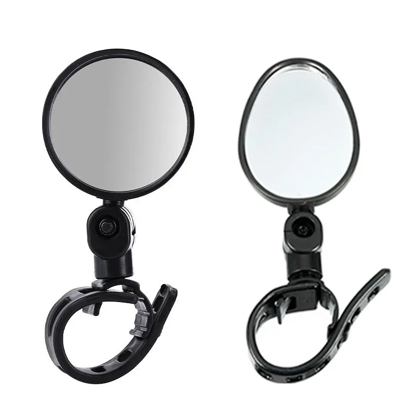 Adjustable Rotation Bike Mirror (Wide-Angle) - Handlebar Mount, Auxiliary Rearview Convex Mirror