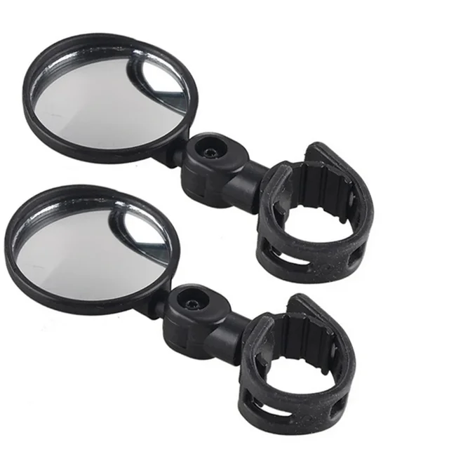 Adjustable Rotation Bike Mirror (Wide-Angle) - Handlebar Mount, Auxiliary Rearview Convex Mirror