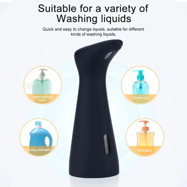 Automatic-Soap-Dispenser-Battery-Operated-400ML-Hand-Sanitizer-Dispenser-Touchless-PX6-Waterproof-for-Kitchen-Bathroom-Washroom.jpg_ Automatic Touchless Hand Sanitizer Soap Dispenser (400ml) - Battery Powered, Waterproof