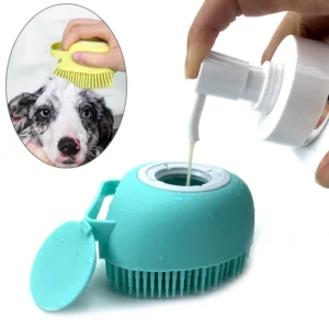 Pet Bath Massage Gloves Brush Tree & Shadow