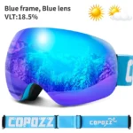 Anti-Fog Ski Goggles (UV400 Protection) - COPOZZ, Big Face Snow Glasses