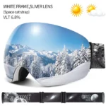 Anti-Fog Ski Goggles (UV400 Protection) - COPOZZ, Big Face Snow Glasses
