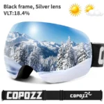 Anti-Fog Ski Goggles (UV400 Protection) - COPOZZ, Big Face Snow Glasses