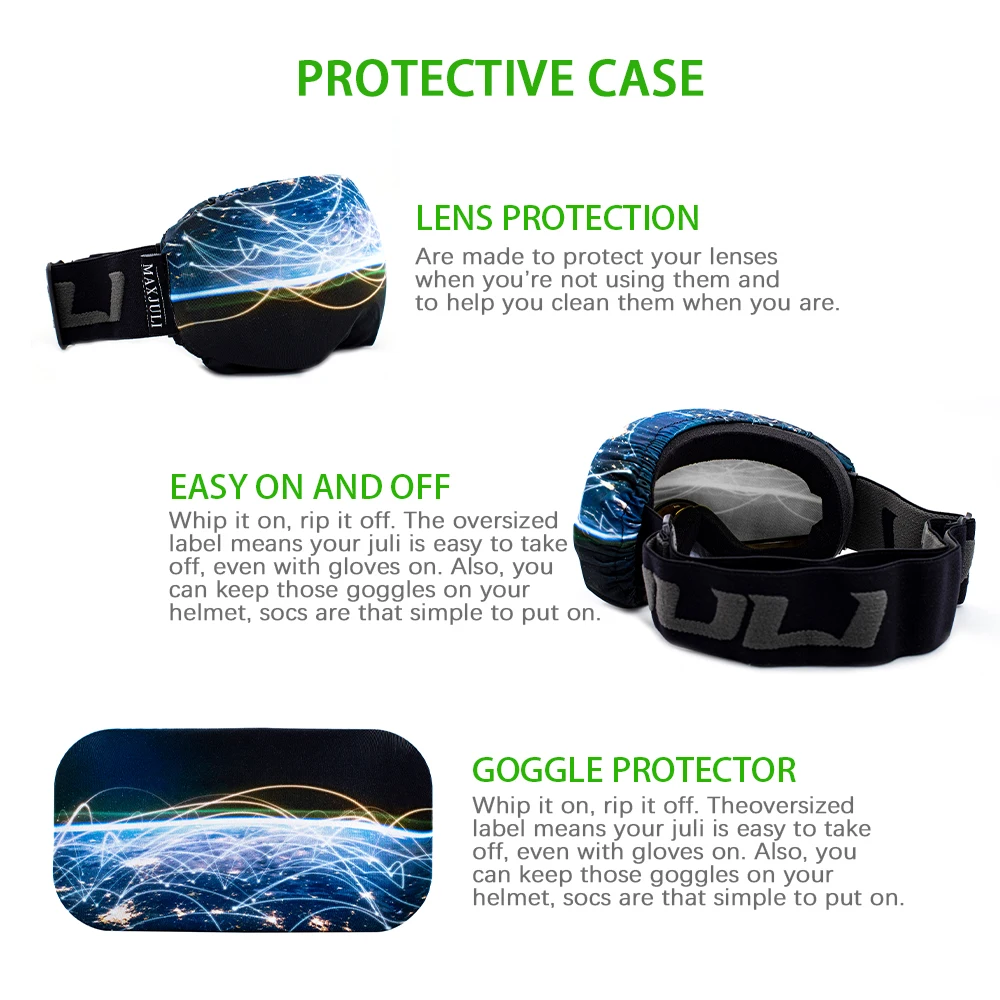 Microfiber Snow Ski Goggle Cover MAXJULI Protective Goggles Protector - Scratch Dustproof