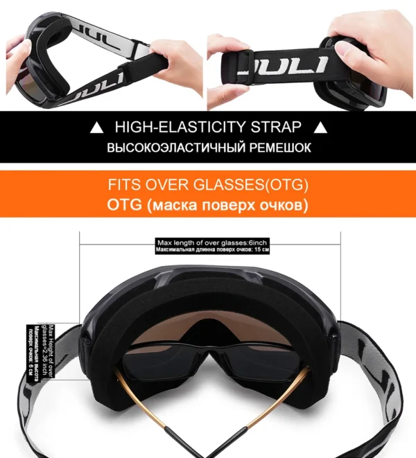 MAXJULI Professional Anti-Fog Ski Goggles (UV400) - Men & Women
