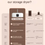 Multi-functional Electric Clothes Dryer (Remote Control) - Timer, Warm Air