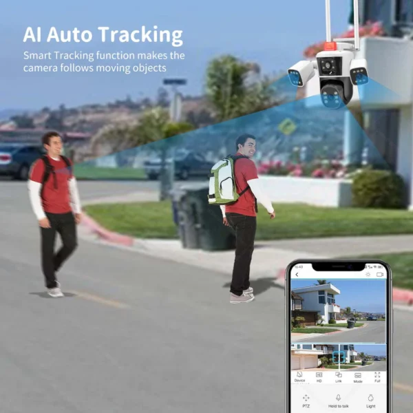 S0bc2010e4c9e472b9b43a4a0575ceccaA Smart 6K Human Tracking Triple Lens PTZ Security IP Camera CCTV (12MP, WiFi, Outdoor)