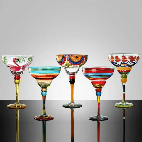 S0ca61c1fd8e34732ad23dd896e38b838w Cool Handmade Colorful Glassware Creative Cocktail Cup (Margarita, Champagne)