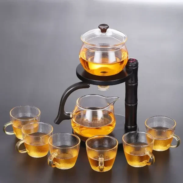 S1515efe8ebd0477daec16a16f9cedaf5I Full Automatic Dianthus Caryophyllus Glass Teapot (Heat-Resistant) - Infuser, Drip, Warmer