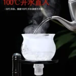 Full Automatic Dianthus Caryophyllus Glass Teapot (Heat-Resistant) - Infuser, Drip, Warmer