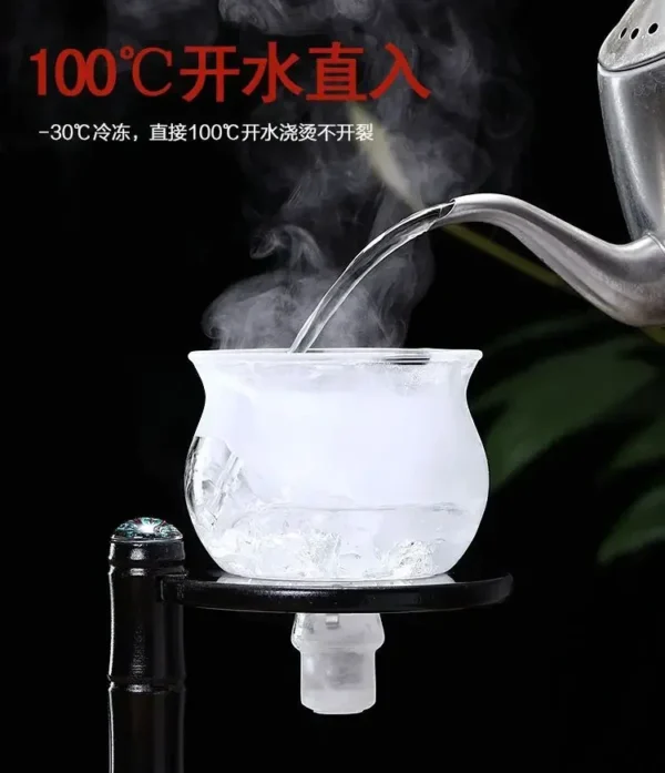 S17667a38d6994d0c93a40a446d6daca6C Full Automatic Dianthus Caryophyllus Glass Teapot (Heat-Resistant) - Infuser, Drip, Warmer