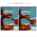 Tea Making Kungfu Tea Set Automatic (Heat-Resistant Glass) - Warmer, Infuser