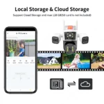 Smart 6K Human Tracking Triple Lens PTZ Security IP Camera CCTV (12MP, WiFi, Outdoor)