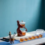 Tea Making Kungfu Tea Set Automatic (Heat-Resistant Glass) - Warmer, Infuser