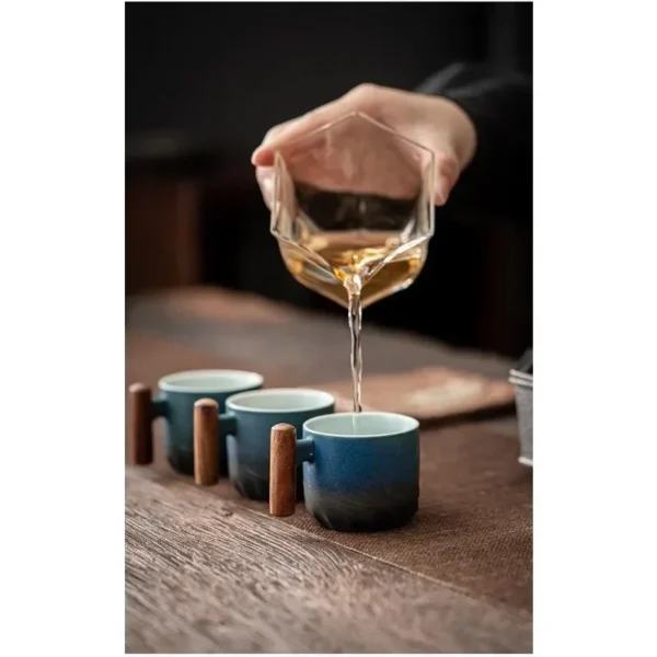 S3b4237e984af4600a51ed507b8822f4e6 80ml Ceramic Mug (Filter) - Handmade, Wood Handle, Gift