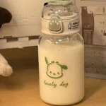 Hello Kitty Water Bottle Transparent (480ml) - Straw, Anime Characters