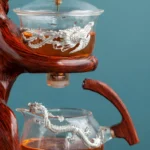 Tea Making Kungfu Tea Set Automatic (Heat-Resistant Glass) - Warmer, Infuser